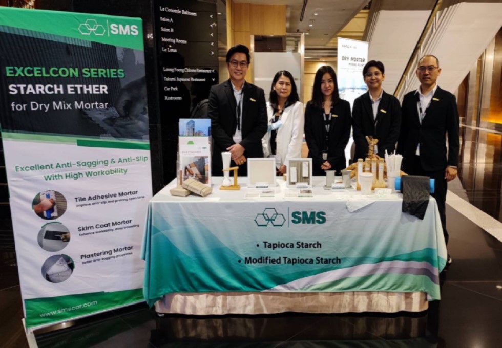 SMS Exhibited at SEADMA Showing the Innovative Starch Solution for Drying Mortar sms-underline