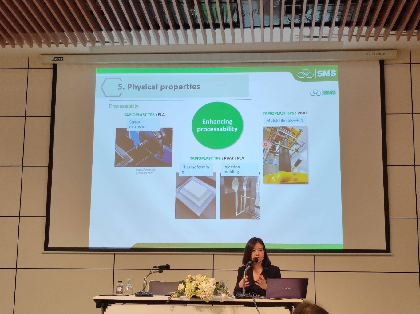 SMS Highlighted TAPIOPLAST®, the Raw Material for Sustainable Products at Plastic & Rubber Thailand 2023 Seminar sms-underline